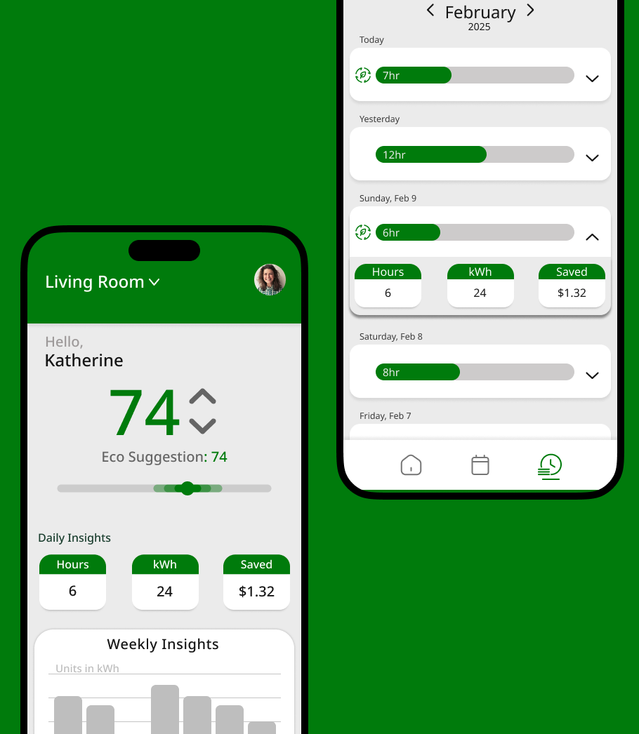 NEST app redesign screens
